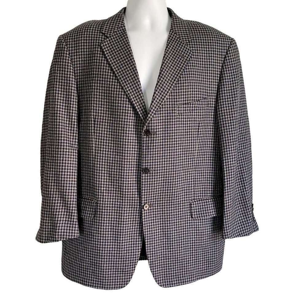 Joseph Abboud Silk Wool Blend 3 Button Sport Coat Jacket Blazer 44R